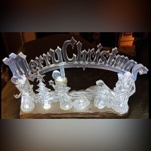 A Beautiful LED Light Acrylic Musical Christmas Nativity Set (Watch Video)